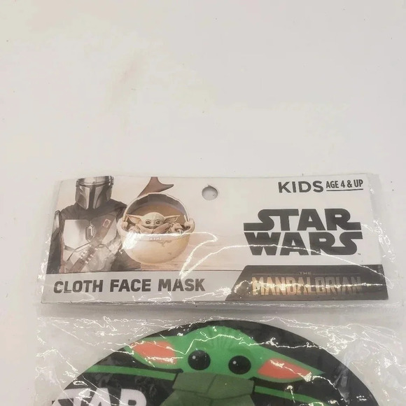 Disney Star Wars Cloth Kids Face  Masks Washable MANDALORIAN 1 Pack 3 Mask Total - Picture 3 of 4
